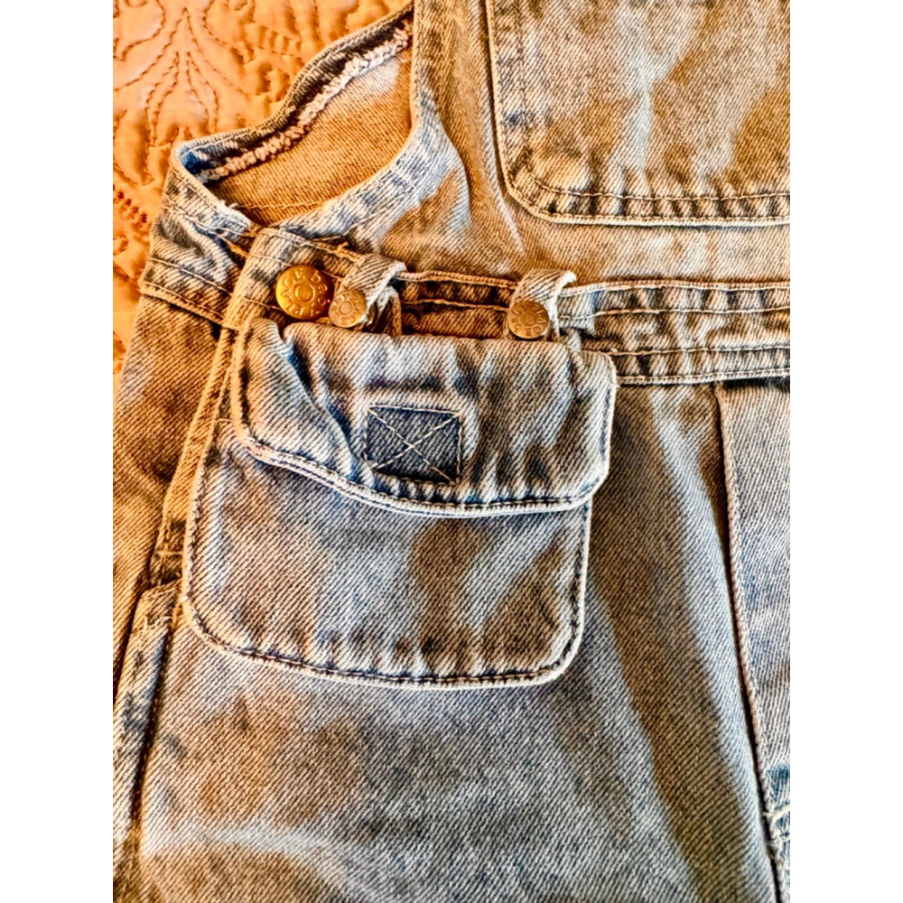 Children’s place denim overalls with leopard cuffs Red bodysuit with leopard cat - Picture 10 of 13